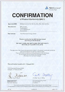 Certificate Of Conformity Mgaprime Q (QAL1)